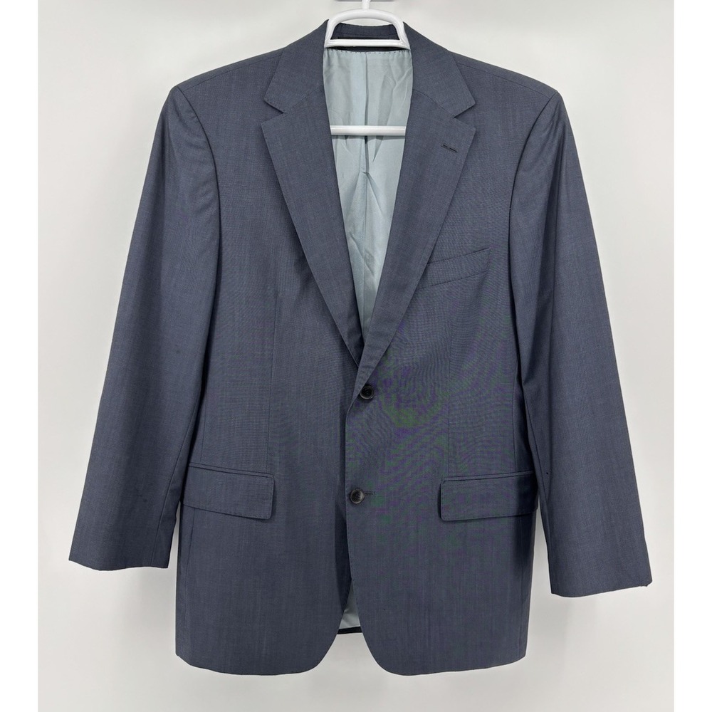 Hugo Boss Guabello Super 130's Men's Blue Blazer Sport Coat 40R 100% Virgin Wool